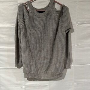 Women’s Sanctuary Gray Off-the-Shoulder Sweater